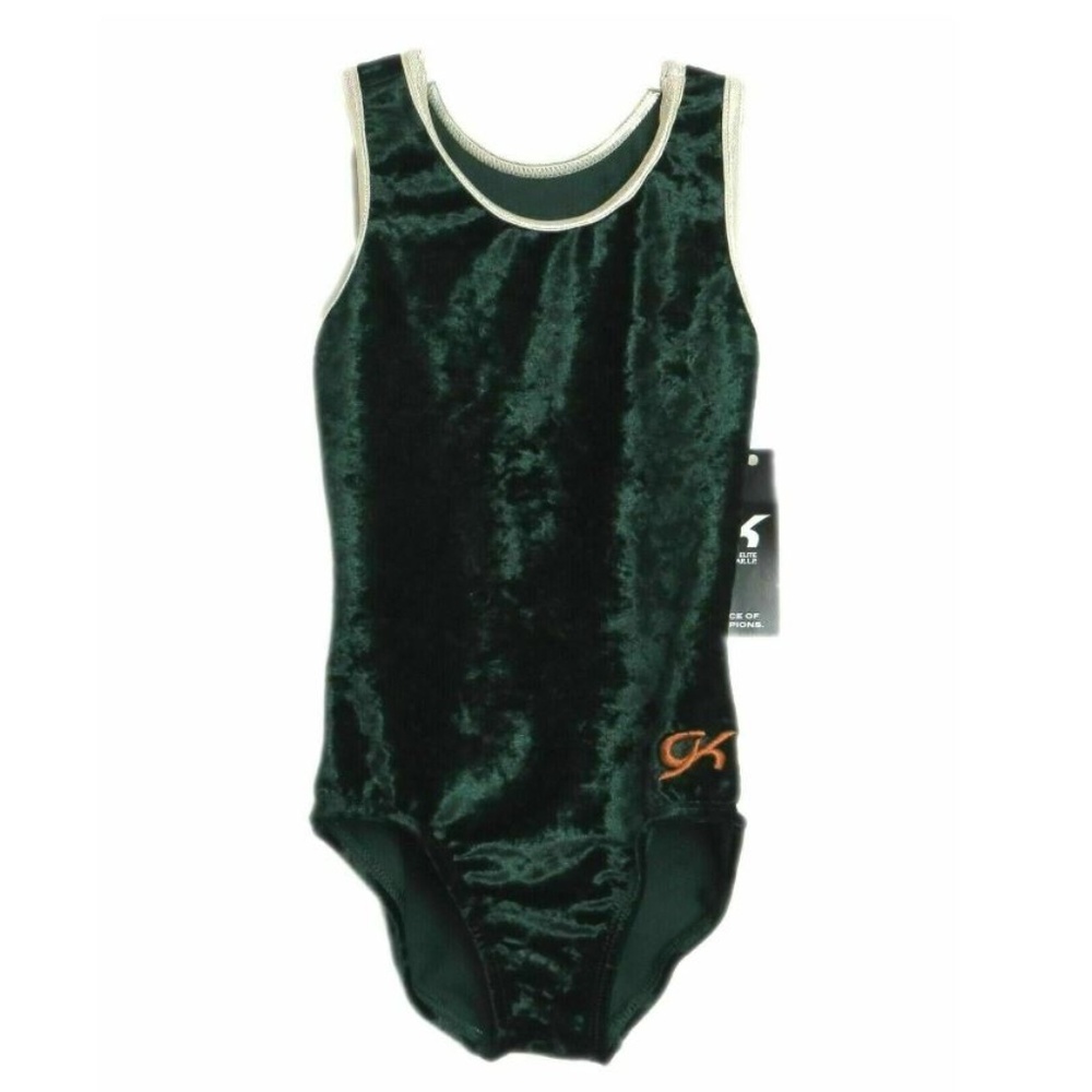 GK Elite Gymnastics Leotard Evergreen Velvet AXS